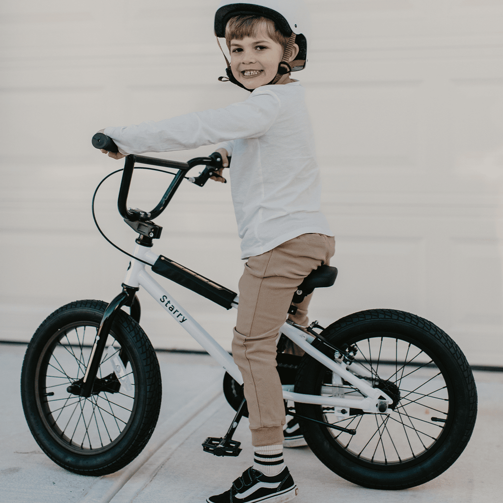 Glerc 14 Inch Little Kids Bike BMX Style Bicycle with Training Wheels Coaster Brake for 3 4 5 Years Old Boys Girls, Blue